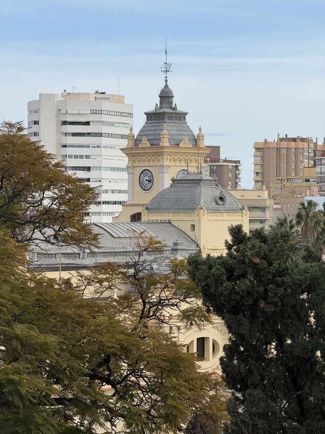 Overlooking Malaga city in the background of Alboran Sea