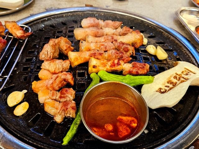 An island all time specialty, Grilled Black Pork Belly at Doldamae