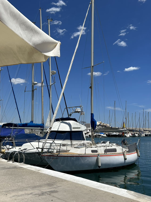 Delicious spot overlooking the marina