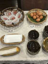 【大分県・日田】山荘天水の朝ごはんと家族風呂かま湯