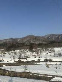 Nice views in Ouchijuku with a little snow