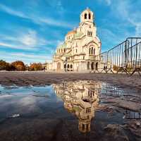 Golden Domes at Dusk: A Summer Evening at St. Alexander Nevsky Cathedral