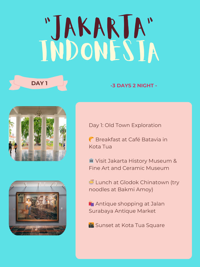 🇮🇩 Jakarta Itinerary 16: History & Colonial Charm 🏛️📜