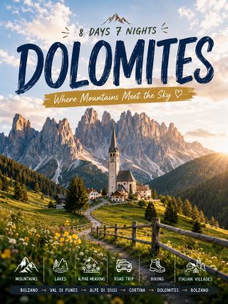 DOLOMITES: An 8-Day, 7-Night Journey Through Postcard-Perfect Mountains