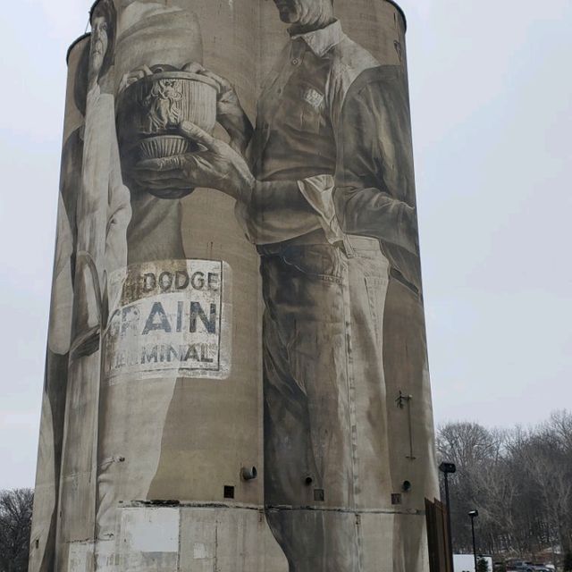 Guido van Helten Silo Mural
