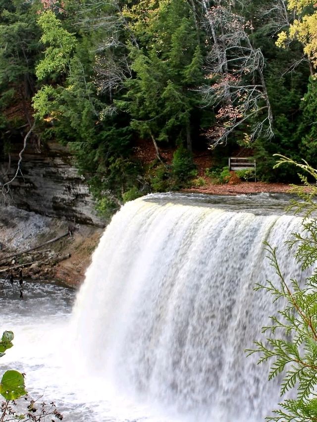 The Majestic Upper Falls are a must see stop in Michigan's U.P.