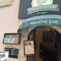  I found a hidden downstairs Absinthe Bar with a mysterious vibe and intriguing menu.