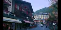 Swiss town of Wengen scenery