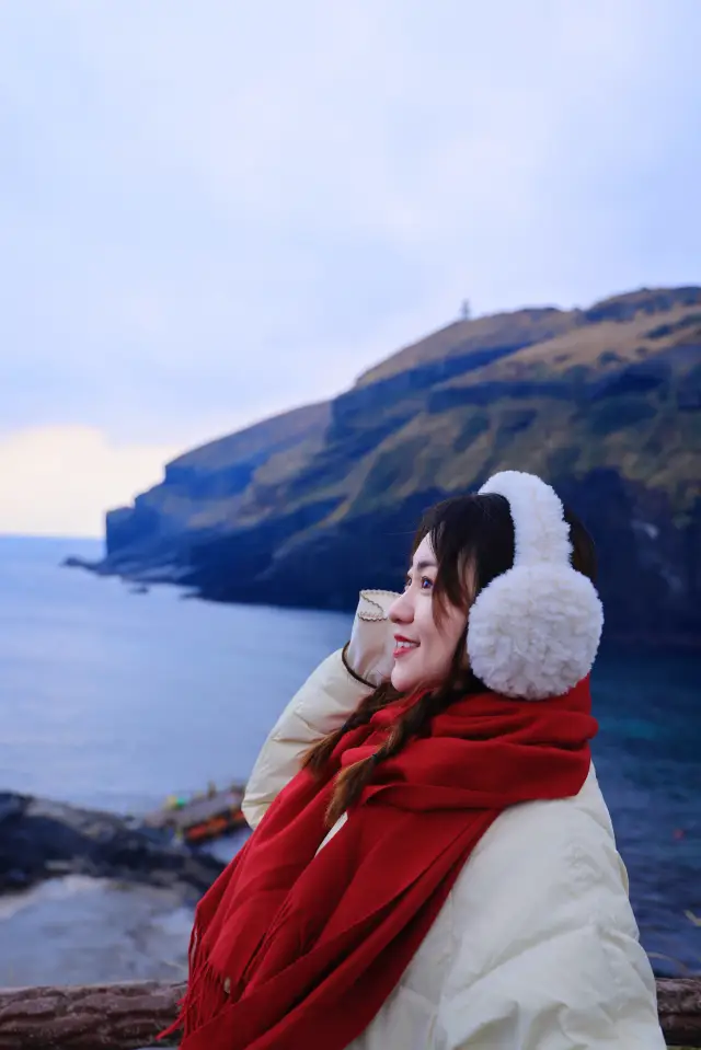 吹雪の日にウシ島に行きました