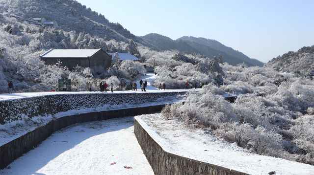 浙西天池下雪一定要去看看
