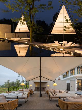1.5 hours in Chengdu｜Nanyang style·Private hot spring homestay hidden in the tea fields.