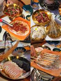 在新會浪漫江邊看日落吃瓦片烤肉～