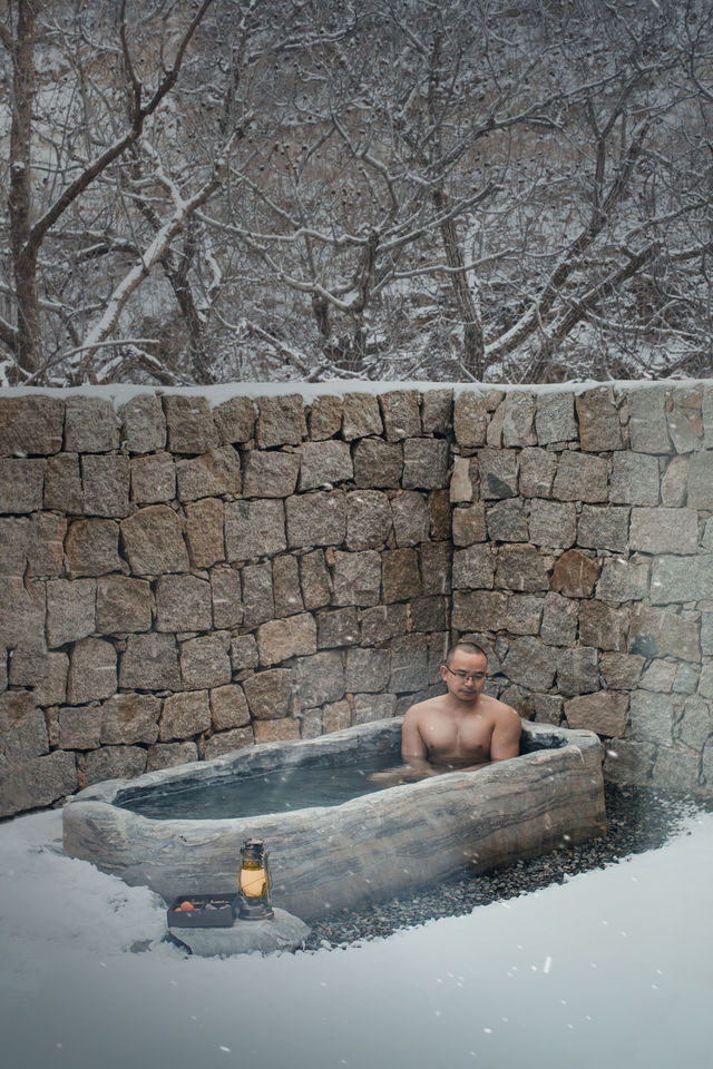 薊州盤山 | 山谷私湯小院，靜候一場初雪