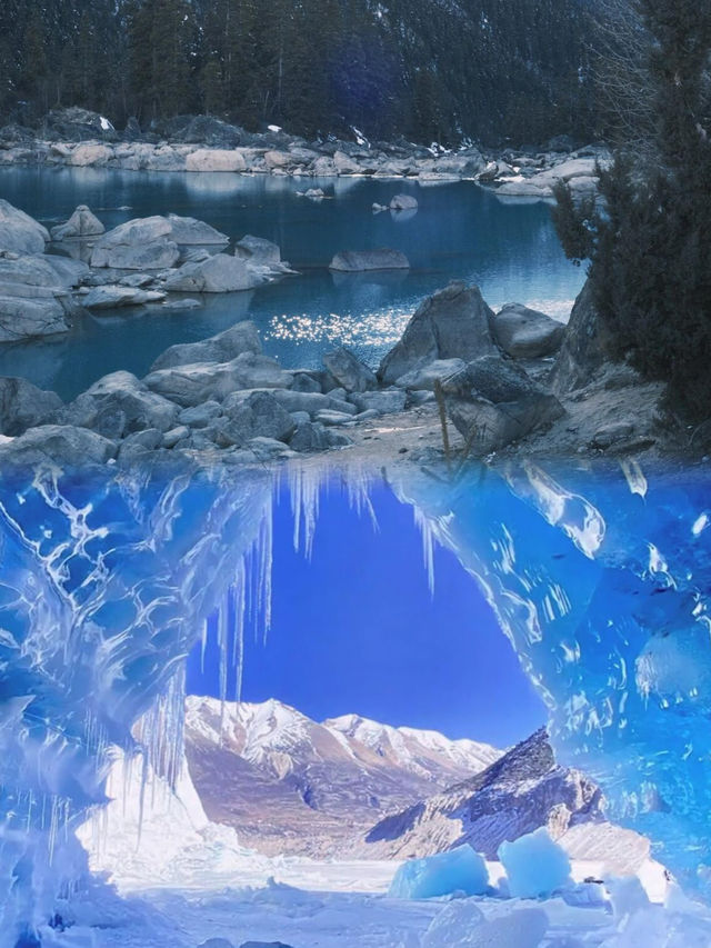 然烏湖的倒影和林海雪原真的絕美！