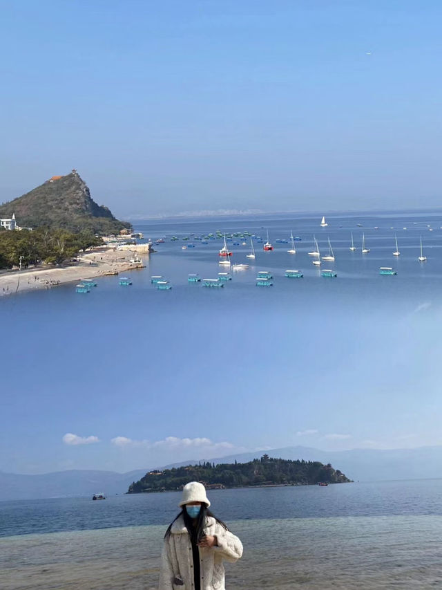 抚仙湖，展開一場湖光山色的浪漫之旅。