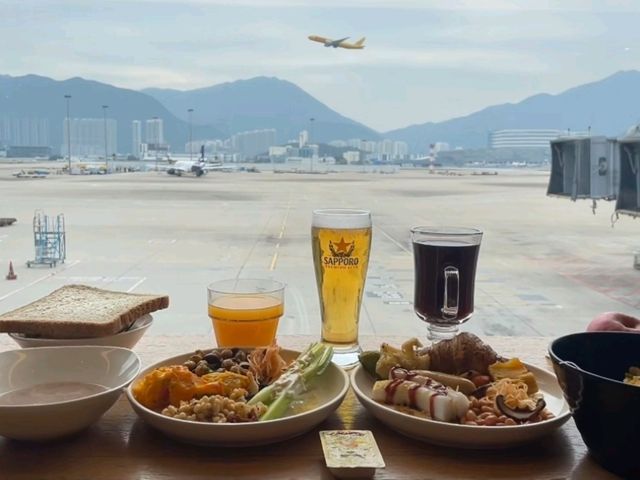 【香港機場過夜救星✈️】環亞35號貴賓室實測！24小時開放+港味美食