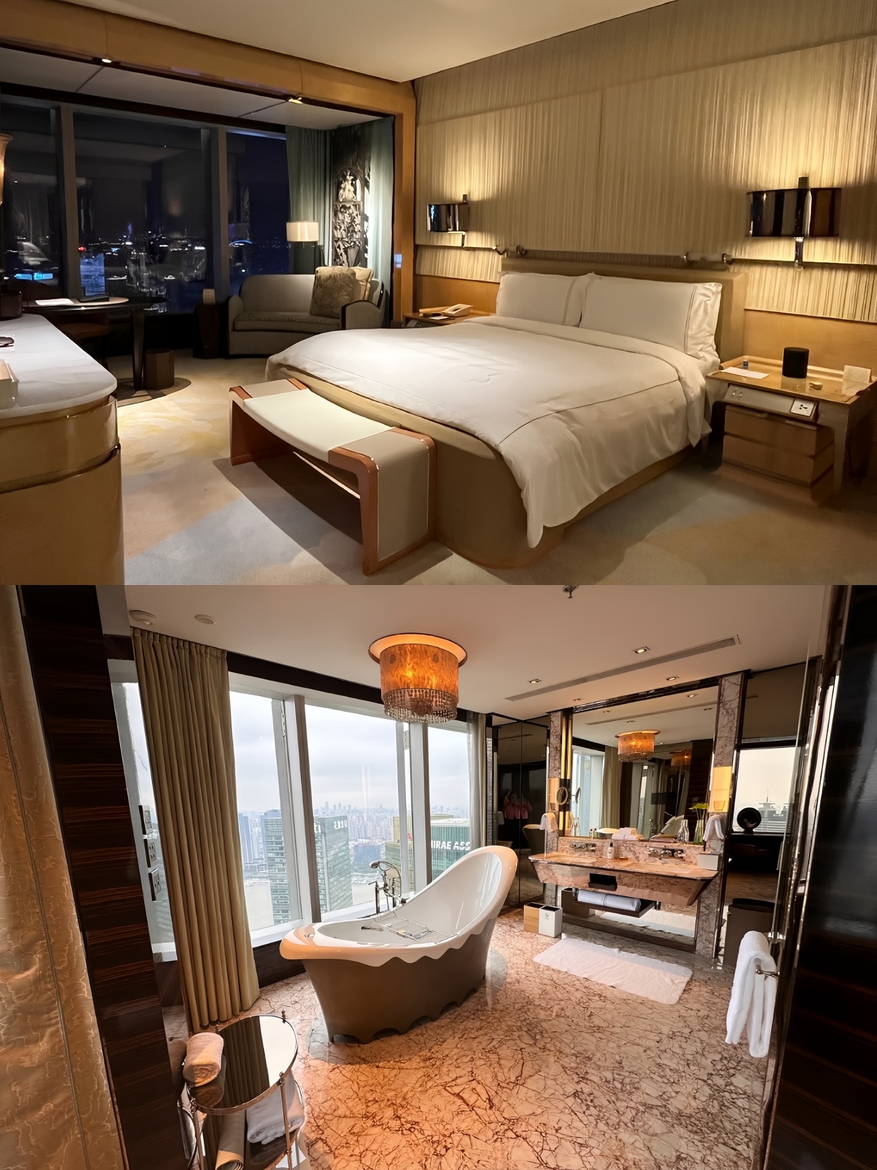 🌟【Di Puncak Lujiazui · Cloud C-Spot】🌟

Menghadap Sungai Huangpu dari lantai 52, terhubung langsung dengan IFC Mall

🌆 "Menara Shanghai/Oriental Pearl dalam jangkauan! Tepat di bawahnya adalah IFC Mall, hanya 5 menit berjalan kaki ke stasiun metro, dengan trio Lujiazui sebagai latar belakang—sempurna untuk perjalanan bisnis & wisata di Shanghai!"

🛏【Estetika Art Deco · Seni Tidur di Awan】🛏

Seprai Frette dipadukan dengan sistem suara B&O, berbaring sambil menikmati gemerlap lampu Bund

🛌 "Gaya Art Deco yang dipadukan dengan warna putih gading dan emas sampanye, jendela besar panorama yang membingkai pemandangan malam Sungai Huangpu seperti lukisan minyak yang bergerak!" — Seprai katun Frette 600-thread selembut awan, sistem suara B&O memutar jazz, perlengkapan mandi dari seri Asprey Purple Water, berendam terasa seperti melayang di awan.

🥳【Layanan Gentleman & Lady · Kesempurnaan Detail】🥳

Butler berbahasa Inggris tersedia 24/7, hadiah khusus saat check-out

🎩 "Petugas pintu membuka pintu kuningan seperti di Rolls-Royce, resepsionis menawarkan handuk hangat dan teh Earl Grey!" — layanan turndown menyediakan piyama sutra dan masker mata uap, petugas kamar mengingat suhu kopi favorit Anda, dan tag bagasi kulit pribadi diberikan saat check-out.

💪【Kolam Langit 270° · Surga Relaksasi Spa】💪

Berenang sejajar dengan Oriental Pearl, pijat batu panas sangat menyegarkan

🏊 "Kolam panorama 270° yang tergantung di lantai 52, saat lelah berenang, berbaringlah di tepi kolam dan saksikan kapal pesiar meluncur di sungai!" — Pijat batu panas spa ESPA dikombinasikan dengan teknik meridian Tiongkok, gym 24 jam dilengkapi dengan mesin Technogym, dan jus tebu segar setelah berolahraga sangat menyegarkan!

💡【Tips Orang Dalam · Pengalaman Elite Shanghai】💡

1️⃣ Flair Afternoon Tea: Pesan tempat di teras sebelumnya, pesan "Oriental Pearl Special," dan dapatkan banyak suka saat memposting foto matahari terbenam!

2️⃣ Keuntungan Tersembunyi: Menginap dua malam dan dapatkan tiket puncak Menara Jin Mao, menginap saat ulang tahun termasuk sampanye + kue 🎂

3️⃣ Spot Foto: Dinding cermin Art Deco di lobi lift lantai 52, kenakan gaun hitam dan langsung dapatkan suasana "Great Gatsby"!

💌【Ringkasan: Hidup di Era Emas Lujiazui】💌

"Ini bukan sekadar hotel, ini adalah halaman sejarah yang terukir di awan!" — Dari estetika Art Deco yang mewah hingga layanan penuh perhatian ala gentleman dan lady, dari kolam langit 270° yang menakjubkan hingga pemandangan malam Bund yang romantis, The Ritz-Carlton dengan sempurna menginterpretasikan "gaya uang lama." Mengesankan klien dengan gaya, menikmati pemandangan malam romantis dengan orang tercinta, atau hanya bersantai dan melamun seolah-olah Anda adalah bagian dari gala Bund Shanghai yang emas🌃! Datang ke Shanghai dan tidak menginap di Pudong Ritz seperti melewatkan setengah legenda kota ini!