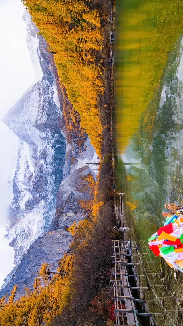 秋景封神的稻城亞丁,還看到了彩虹 秋景封神的稻城亞丁,還看到了彩虹