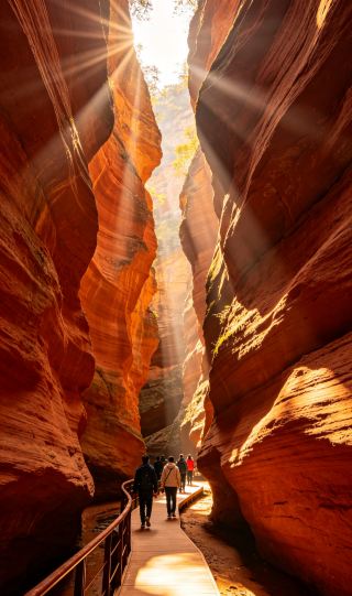 陝北の秘境が神話に！雨岔大峡谷、中国版アンテロープキャニオンの億年にわたる光と影の奇跡