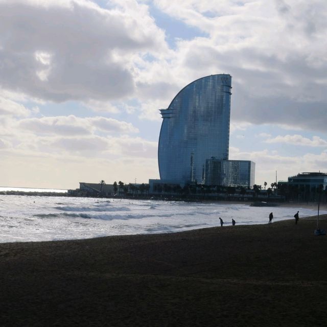 San Sebastian Beach At Barcelona