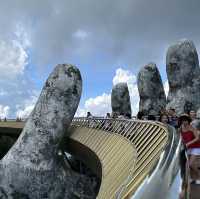 Cloudy & Hot Day in Golden Bridge Danang