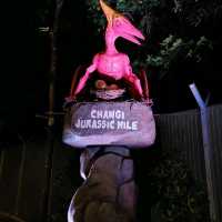 Fun walk with life-size dinosaurs