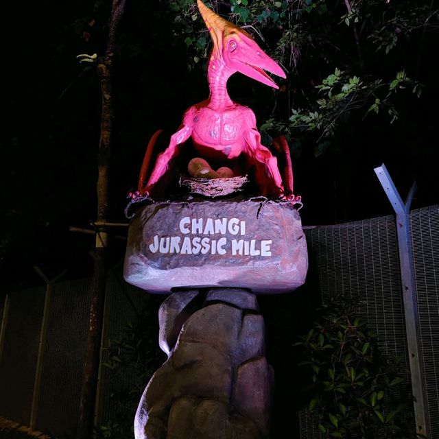 Fun walk with life-size dinosaurs