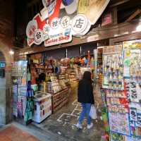 A Historical Lane With Many Street Food