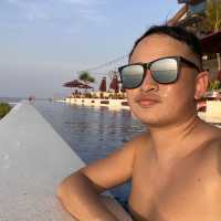 Nice beach club of Bali