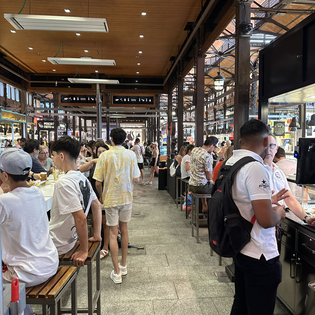 A covered market in Madrid, Spain 🇪🇸