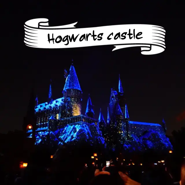 欣賞霍格華茲城堡的夜晚