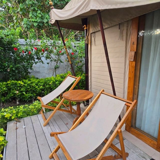 Best Glamping Park bybthe beach With the Beach front View and Padi Field surounding by trees