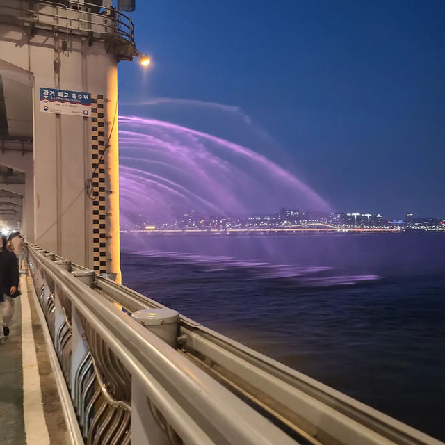 盤浦大橋 月光虹噴水 