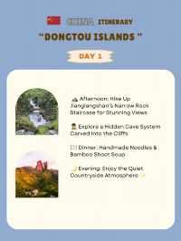 Dongtou Islands itinerary 