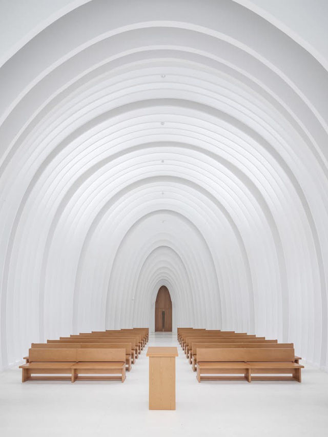 Modern iconic Chamber church in Qingdao, China