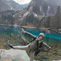Sapphire Reflections of the icy mountain: The Enchanting Tiger Lake and Five Flower Lake