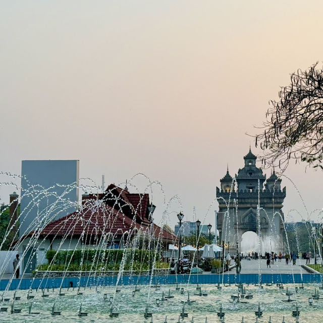 Patuxai: A Vientiane Icon - Sunset Jogs and Water Wonders