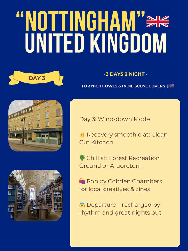 Nottingham itinerary 💙