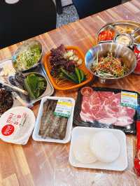 야외 글램핑 즐기며 도심속 캠핑 고기집 밤부바베큐🐮🔥