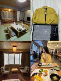 traditional tatami-style hotel at Hokkaido Onsen village 