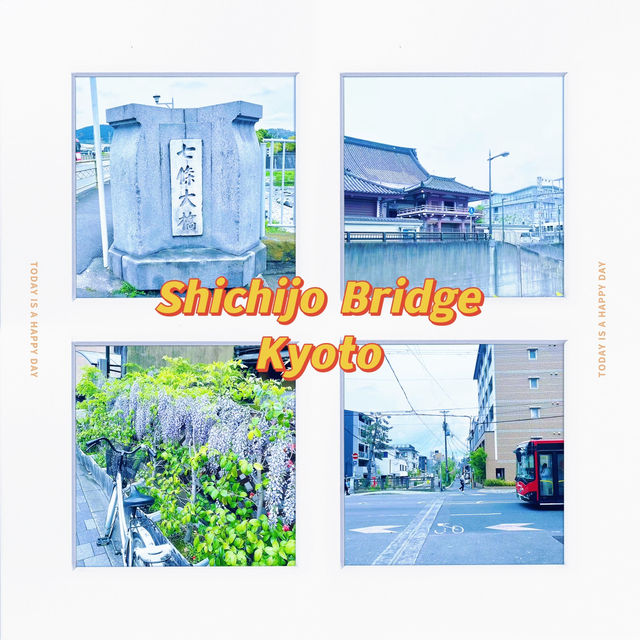 🌸 Strolling Through Shichijo Bridge Under Wisteria Skies