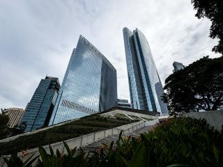 Ayala Triangle Gardens in Manila, Philippines