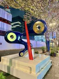 A night stroll through glowing art & lights