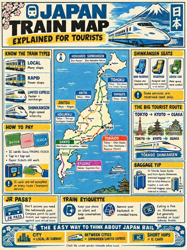 🚄 日本火車地圖詳解(遊客適用)