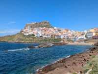 Walking to Castelsardo while avoiding the main road.