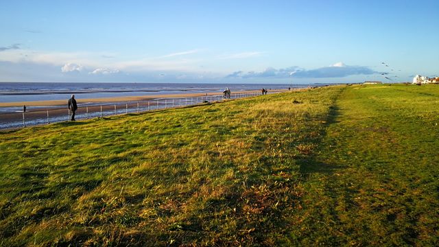 England's stunning beach, Crosby Beach in late autumn.