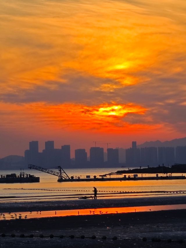 青島打卡點，第一海水浴場真的美