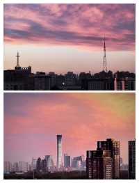 北京晚霞美景全記錄：夕陽餘暉下的浪漫時刻
