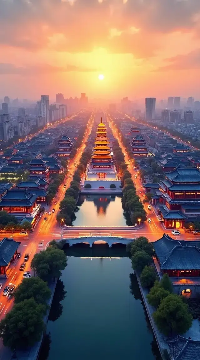 Sunset kisses the Millennium Pavilion