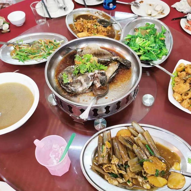 高質龍虎斑，美味咸蛋黃魷魚，新鮮農家菜